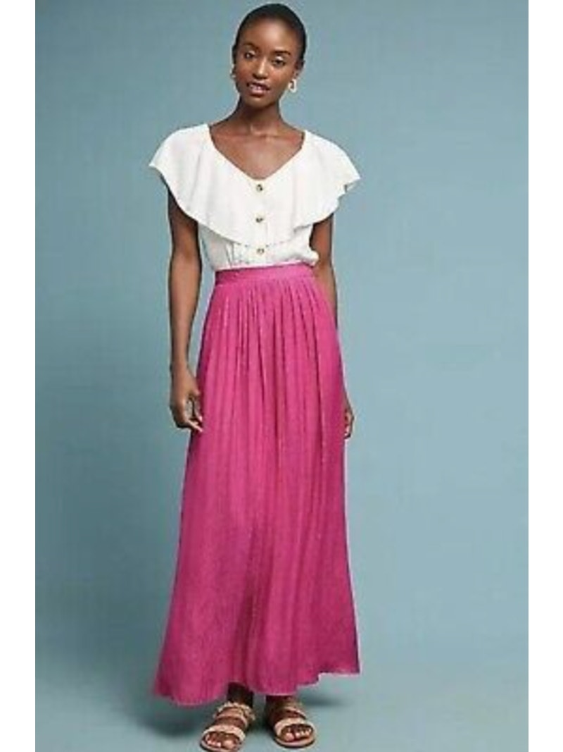 Anthropologie Akemi + Kin Pink Paisley Maxi Skirt